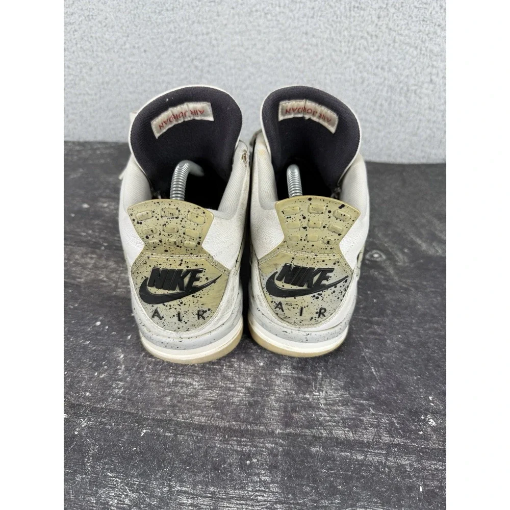 Jordan Air Jordan 4 Retro OG White Cement Mid Top Lace Up 2016 840606-192 Sz 9.5